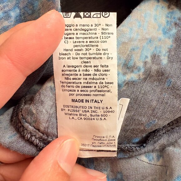 Beatrice .b Kaftan Midi Dress Small (4) Printed Pattern Blue Black Gold - Picture 10 of 11